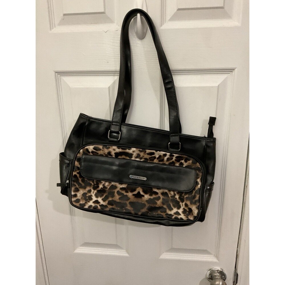 Jaclyn Smith Leopard Animal Print Women’s Shoulder Bag Zip Adjustable Strap
